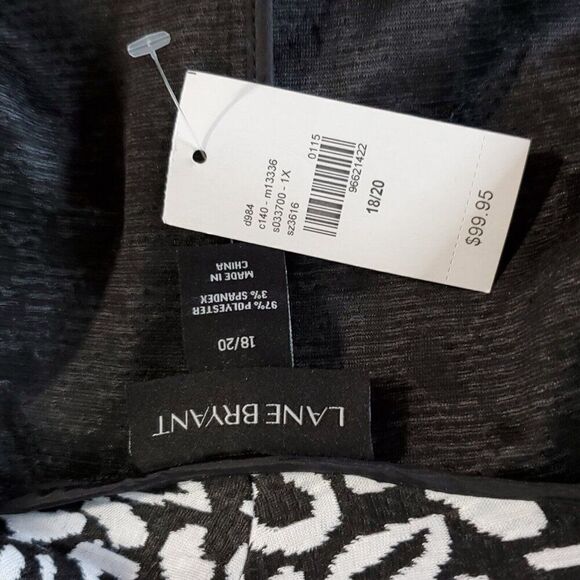 NEW Lane Bryant Open Cardigan 18 20 Animal Print Leopard Cheetah Gray White - Picture 3 of 5